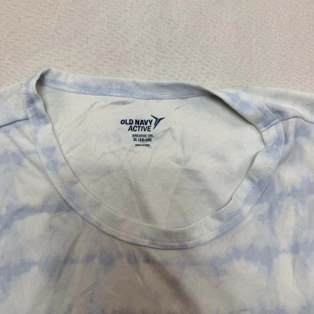 Old Navy Tank Top Kids Extra Large Blue Excellent Tie Dye Breathe On Active